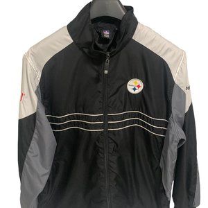 Vtg NFL Pittsburgh Steelers Full Zip Windbreaker Jacket SI Edition Men’s XL
